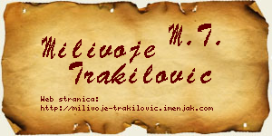 Milivoje Trakilović vizit kartica